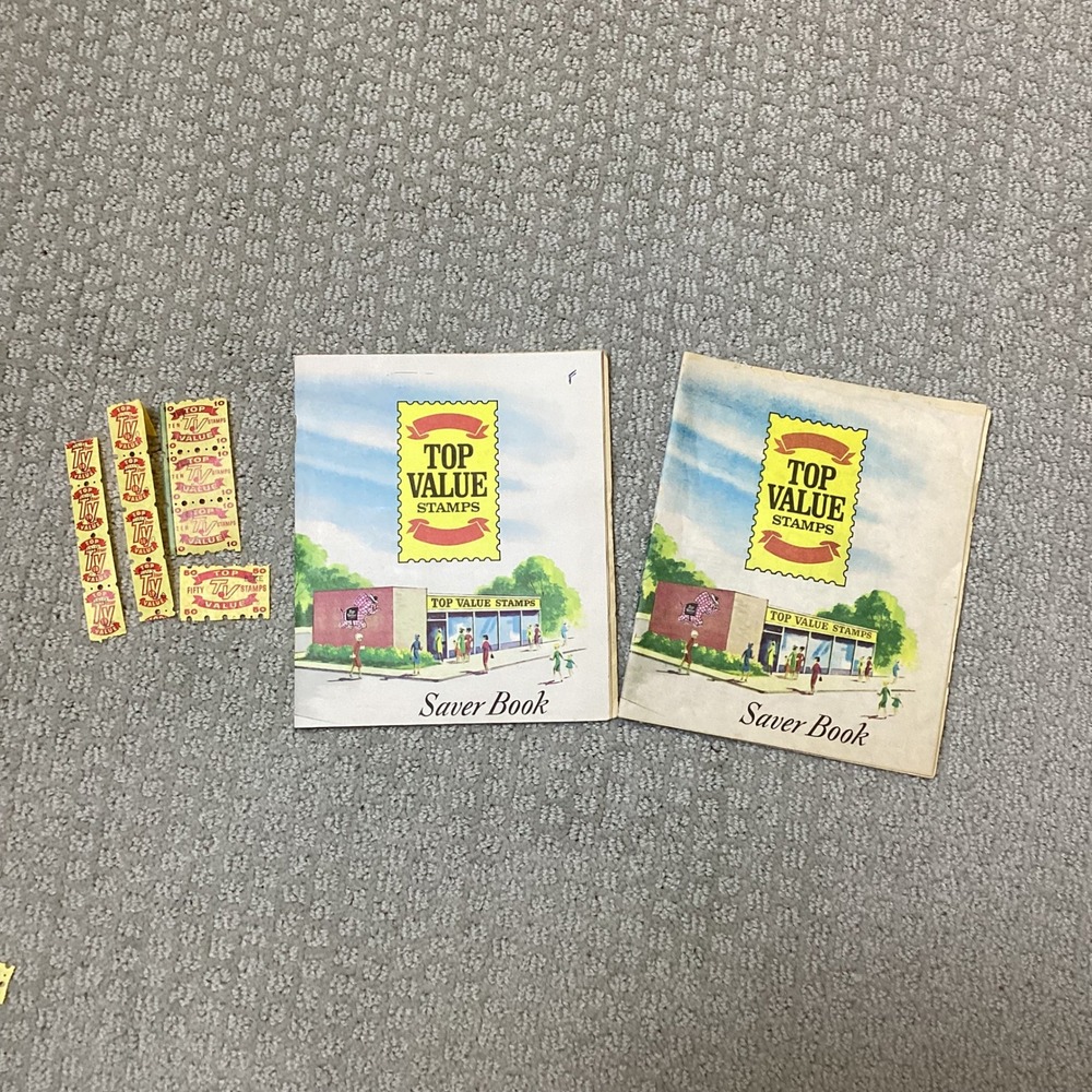 Vintage Top‎ Value Stamps Saver Books with Stamps Collectible Retro